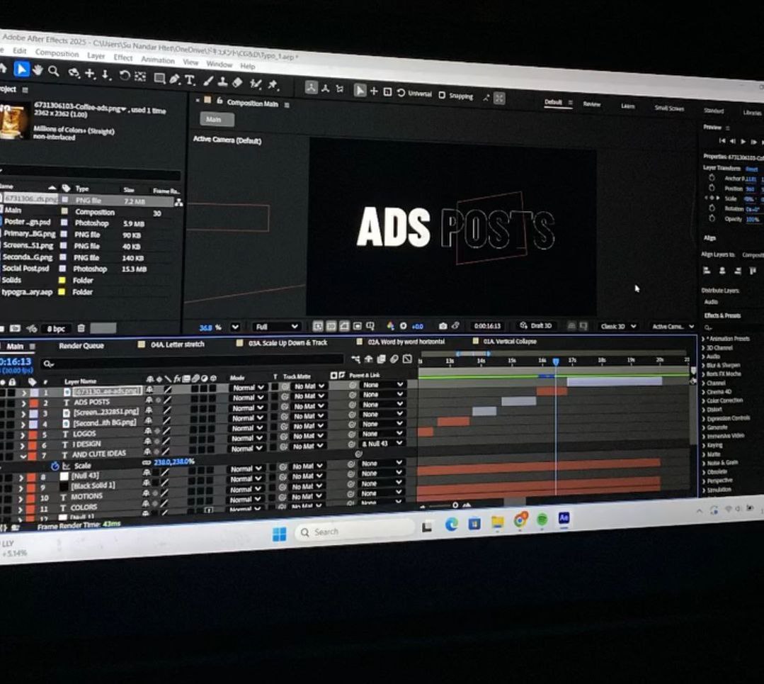 Motion Design & Ads — After Effects Project by Suzie